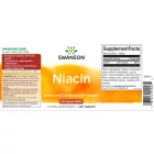 SWANSON Niacin (B3-vitamin) 100 mg / 250 tabletta