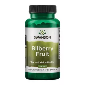   SWANSON Fekete áfonya (Bilberry) gyümölcs 470 mg/ 100 kapszula