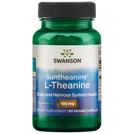 SWANSON Suntheanine / L-theanine 100 mg / 60 növényi kapszula