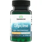 SWANSON Glicin 500 mg / 60 növényi kapszula (AjiPure gyógyszer minőségű glicin)