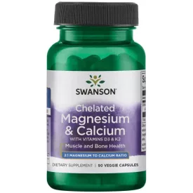 SWANSON Magnézium & Kálcium + D3&K2 90 kapszula