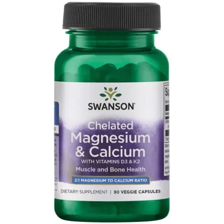 SWANSON Magnézium & Kálcium + D3&K2 90 kapszula