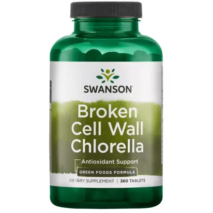 SWANSON Chlorella alga (törött sejtfalú) 500 mg / 360 db tabletta