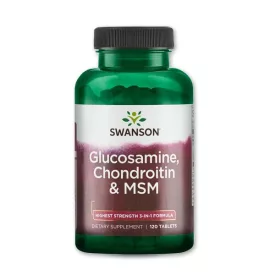 Swanson Glükozamin+Kondroitin+MSM 120 kapszula