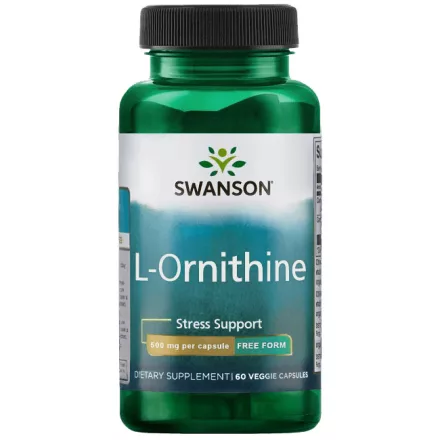 SWANSON L-Ornitin 500 mg / 60 db növényi kapszula