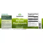 SWANSON Reishi (Ganoderma) gomba 600 mg / 60 db kapszula