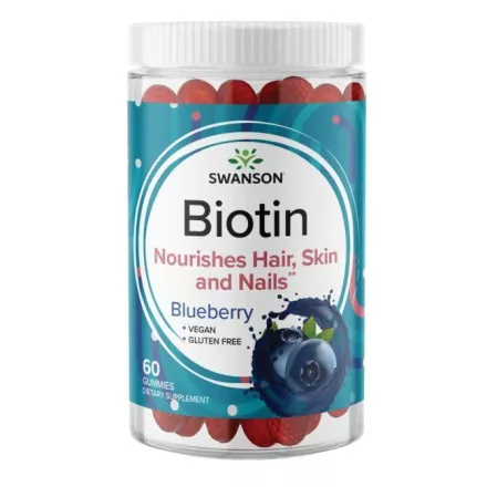 SWANSON Biotin gumivitamin (áfonyás) 2500 mcg / 60 darab