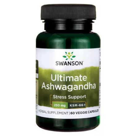 SWANSON Ultimate Ashwagandha 250 mg / 60 db növényi kapszula (KSM-66® kivonat)