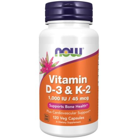 NOW D3+K2 VITAMIN KAPSZULA 120 DB