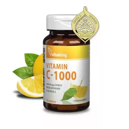 Vitaking C-vitamin 1000mg + acerola + csipkebogyó + bioflavoniod (30)