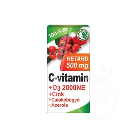 Dr. Chen c-vitamin 500 mg retard+d3+acerola tabletta 105 db