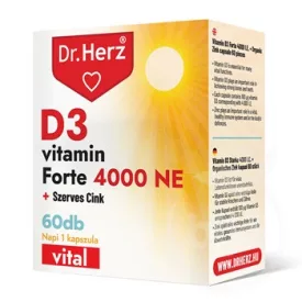 Dr. Herz d3-vitamin 4000NE+szerves cink kapszula 60 db