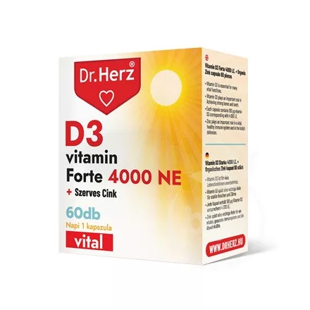 Dr. Herz d3-vitamin 4000NE+szerves cink kapszula 60 db