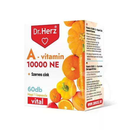 Dr. Herz a-vitamin 10000NE+szerves cink kapszula 60 db
