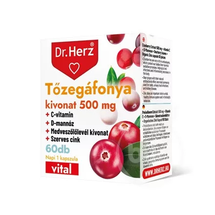 Dr. Herz tőzegáfonya kivonat 500 mg kapszula 60 db