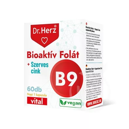 Dr. Herz bioaktív folát+szerves cink kapszula 60 db