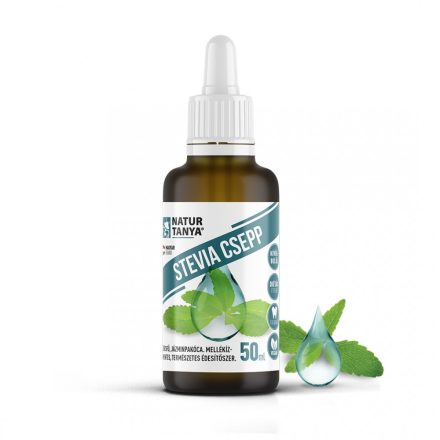 Natur Tanya® Stevia csepp (Édesfű, Jázminpakóca) Mellékíz-mentes, természetes édesítőszer.