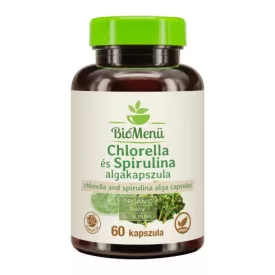 BioMenü BIO CHLORELLA és SPIRULINA ALGA kapszula 60 db