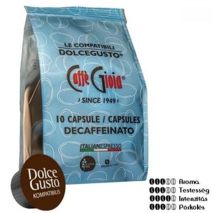 CAFFE GIOIA DOLCE GUSTO KOMPATIBILIS KAPSZULA KOFFEINMENTES 10 DB