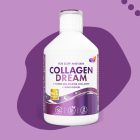 Swedish Nutra Collagen Dream 10 000 mg bogyós ízű kollagén ital flakonja színes háttér előtt