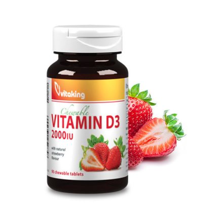 VITAKING D3-vitamin Epres rágótabletta
