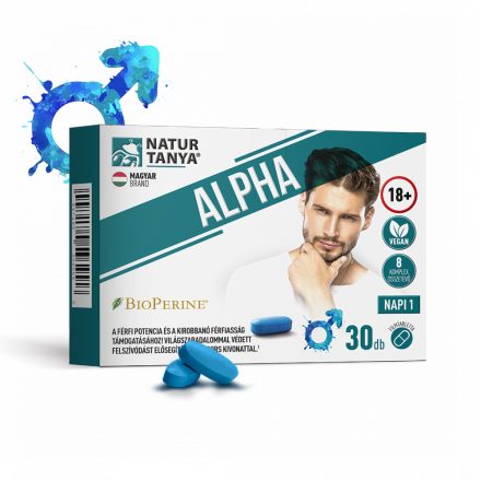 Natur Tanya® ALPHA - A férfi potencia és a kirobbanó férfiasság támogatásához! 8 komplex összetevővel, fermentált l-citrullinnal