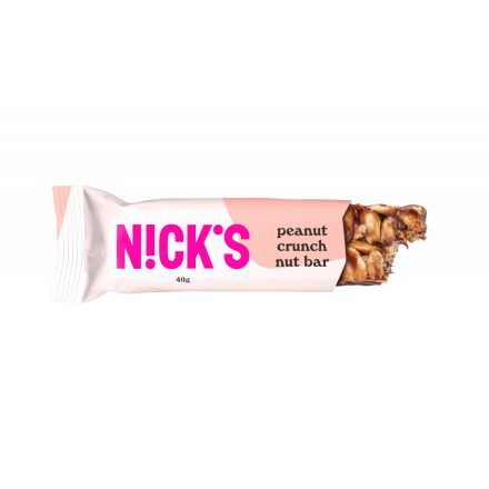 Nick’s VEGÁN MOGYORÓS CSOKI 40 g [peanut crunch nut bar]