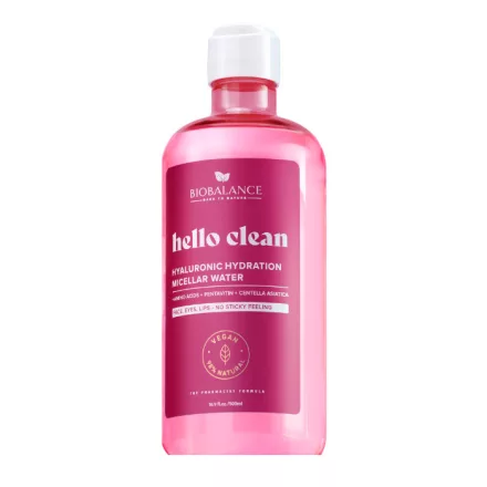 BioBalance Hello Clean Hidratáló micellás víz hialuronsavval minden bőrtípusra 500 ml