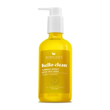 BioBalance Hello Clean Ragyogást fokozó arclemosó gél kurkumával minden bőrtípusra 250 ml
