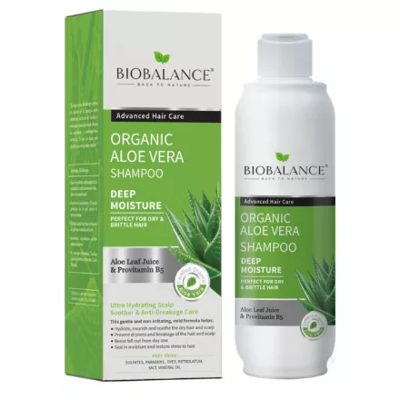 BioBalance Hidratáló sampon bio aloe verával száraz és töredezett hajra 330 ml