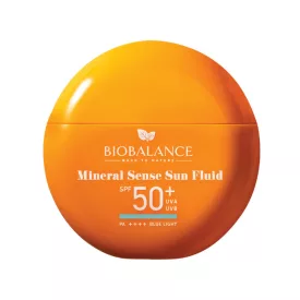   BioBalance Mineral Sense Nyugtató vízálló fényvédő fluid arcra természetes fényvédővel SPF 50+ 40 ml
