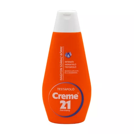 Creme 21 Intenzív hidratáló testápoló mandulaolajjal és E-vitaminnal nagyon száraz bőrre 400 ml