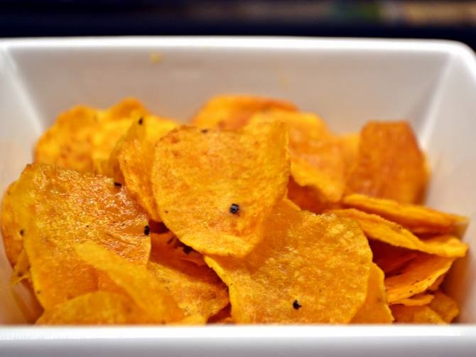 Édesburgonya chips