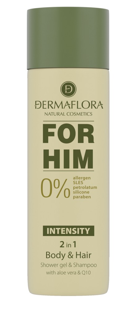 Dermaflora 0% FOR HIM tusfürdő-sampon 200 ml Dermaflora 0% FOR HIM tusfürdő-sampon 200 ml